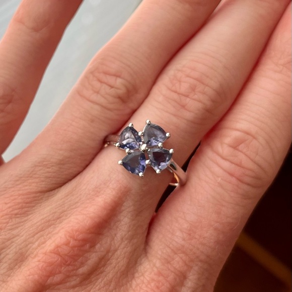 Size 7 Bengal Iolite SS ring NEW - Picture 1 of 4